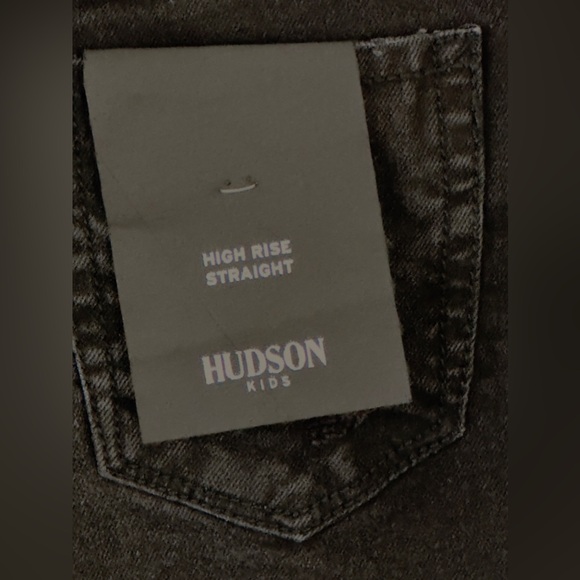Hudson Kids Washed Black High Rise Straight Jeans Non Wear-Thru Distressing NWT - Picture 13 of 13
